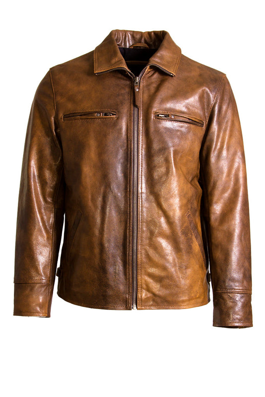 Men Brown Leather Jacket