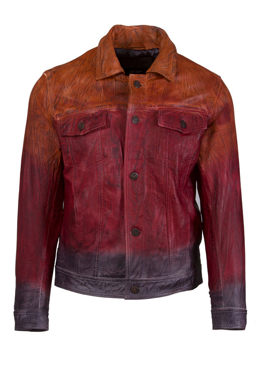 Stylish Gradient Leather Jacket