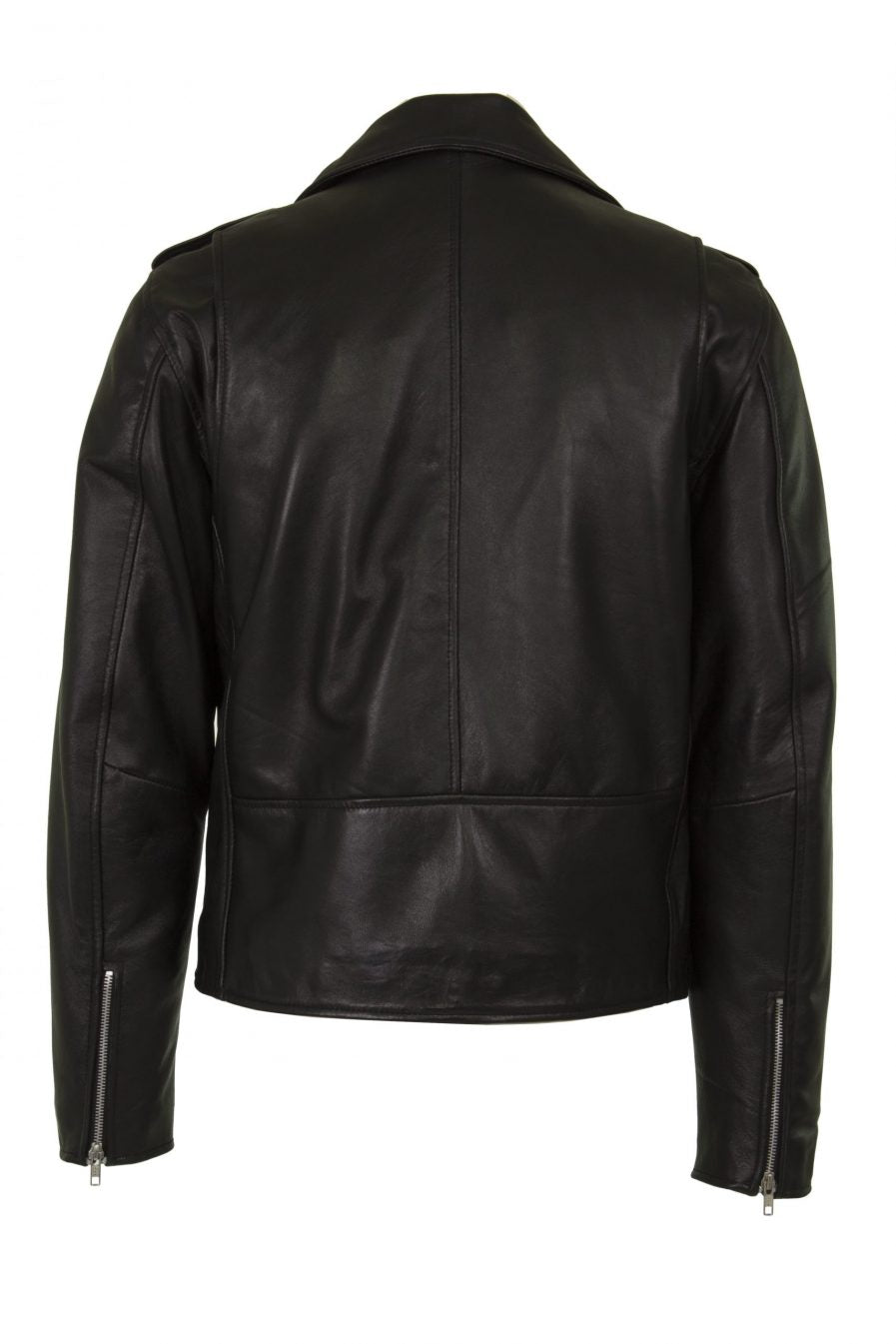 Classic Black Leather Biker Jacket