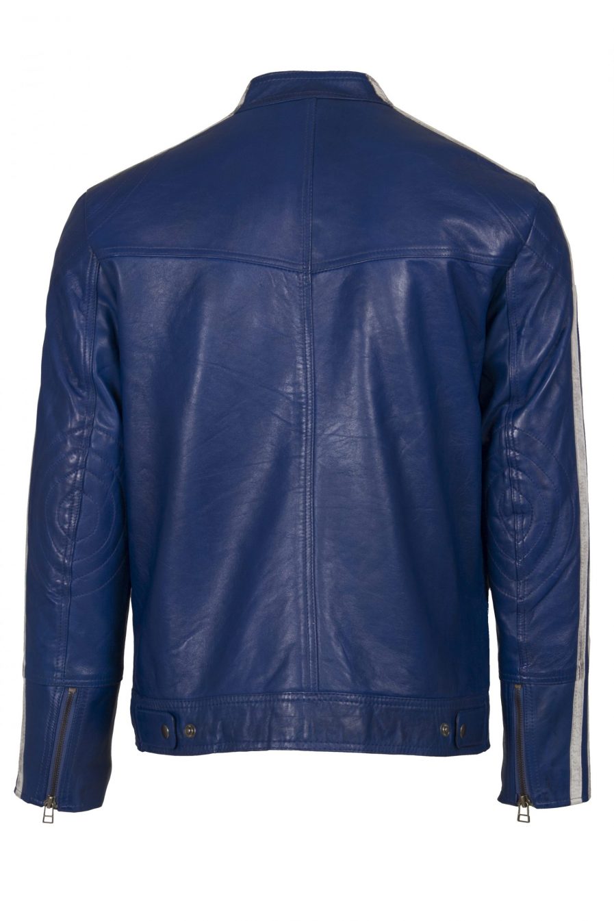 Stylish Blue Leather Jacket