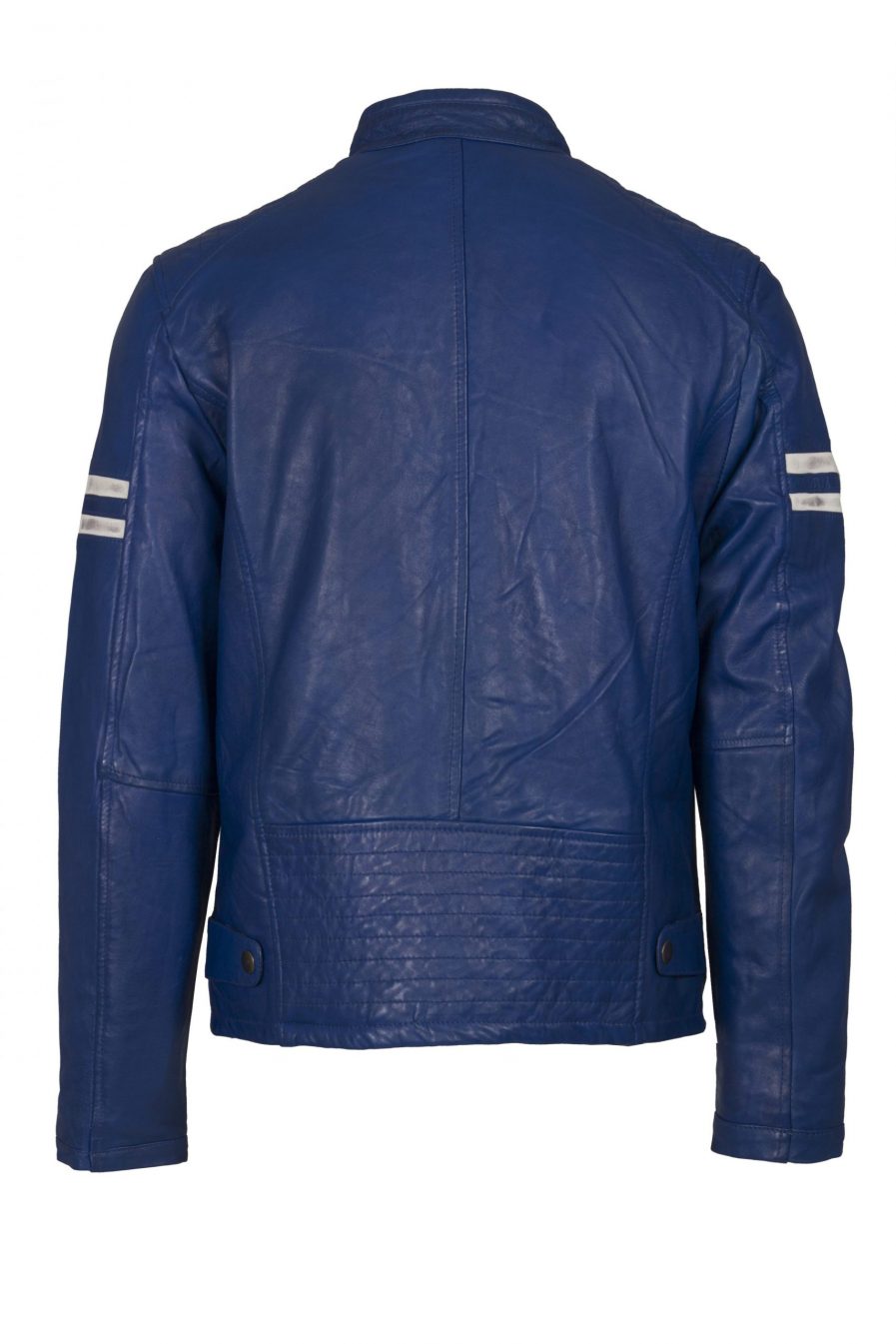 Stylish Blue Leather Jacket